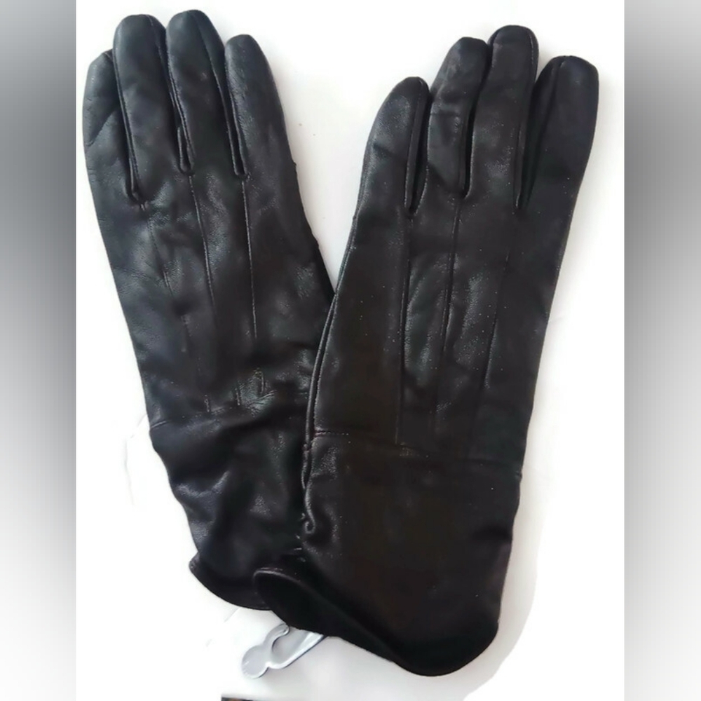 WOMEN'S 11" BLACK LEATHER GLOVES, XLARGE